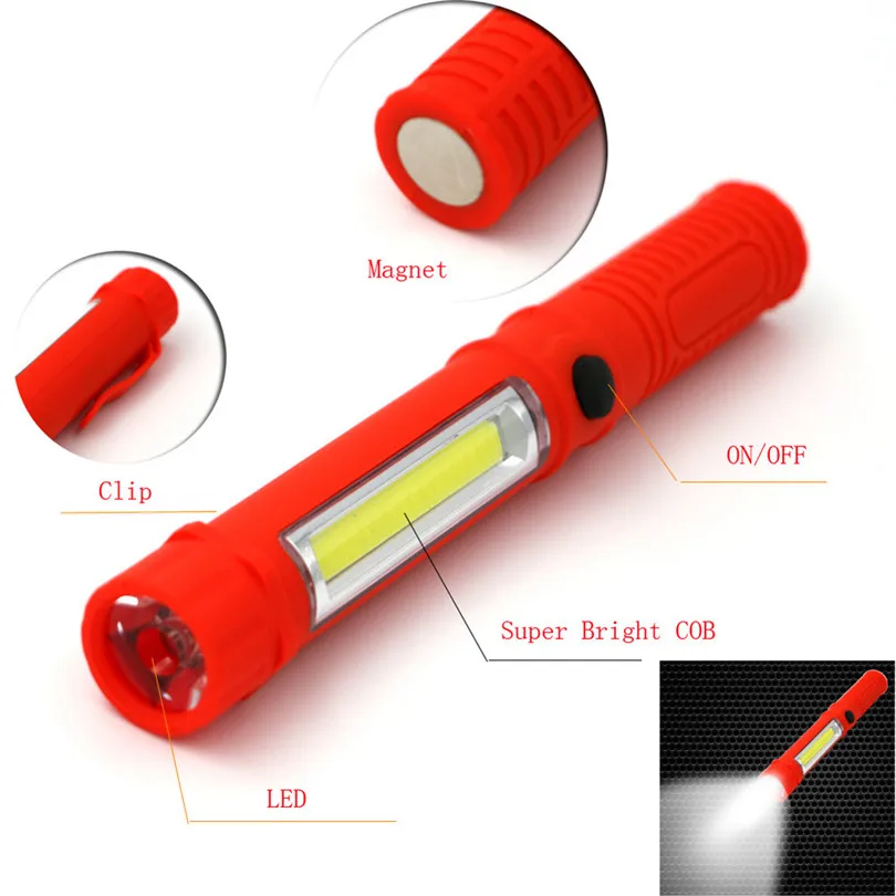 2018 Portable Super Bright COB LED Pocket Pen Light Inspection Work