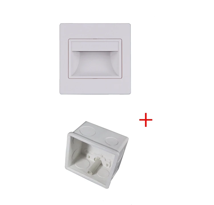 white with 86box 10 шт./лот 95 Тип встраиваемые светодиодные лампы лестницы бра Arandela Современный 85-265 в 1,5 Вт настенные светильники в шаговый светильник Крытый с 86 коробкой - Цвет абажура: white with 86box