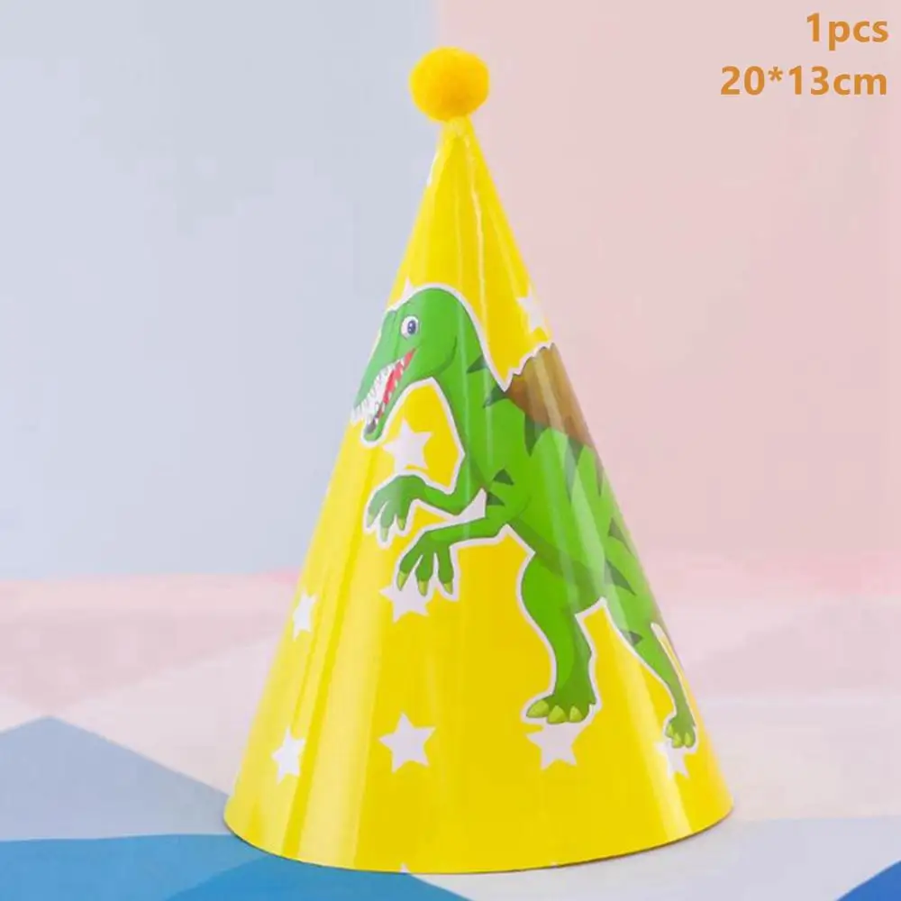Dinosaur Hats 1 Taoup счастливые Баннеры для дня рождения динозавр вечерние украшения малыш душ Мальчики День Рождения украшения Дети для вечеринки в стиле сафари принадлежности джунгли - Цвет: Dinosaur Hats 1