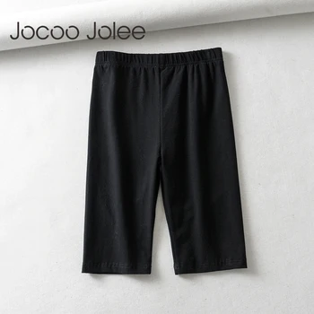 

Jocoo Jolee Women high Waist Shorts Elastic Waist Fetness Casual Short Mujer Autumn Clothes 2019 Korean Fashion Womens Clothing