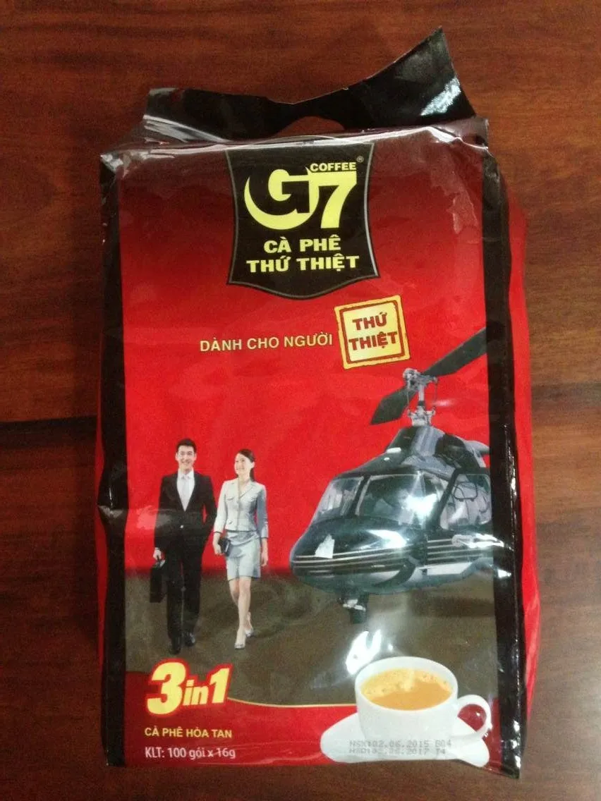 Export Quality Vietnam Trung Nguyen Zhougyuan coffee G7 3 in 1 Instant