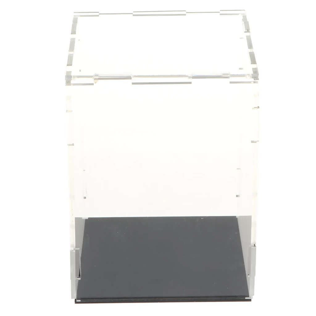 MagiDeal Clear Acrylic Display Box Dustproof Show Case with Black Base for Car Model Anime Figures