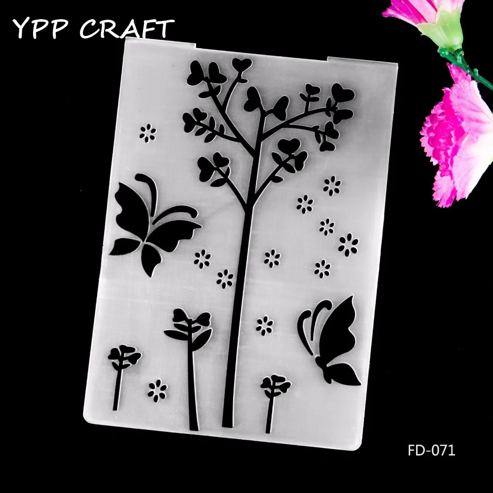 YPP ремесло дерево пластиковые папки для тиснения бумага для скрапбукинга ремесло/Декор с помощью открыток поставки
