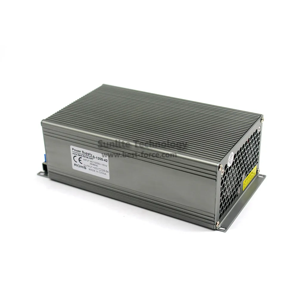 Высокое качество DC42V 28.6A 1200 W переключатель переключения Питание 110 v 220 V переменного/постоянного тока, производство Китая 42В конвертер для шагового двигателя контроллер двигателя машины