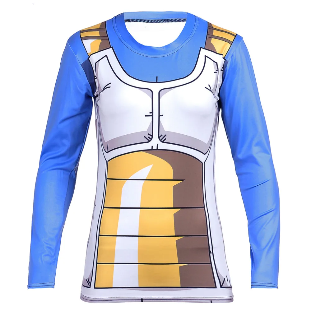 Classic Anime Dragon Ball Z Super Saiyan Vegeta Goku Armour 3d Long T