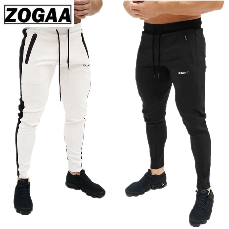 ZOGAA New Mens Fitness Pants Full Length Casual Slim Running Training Trousers Sport Sweatpants Men Joggers
