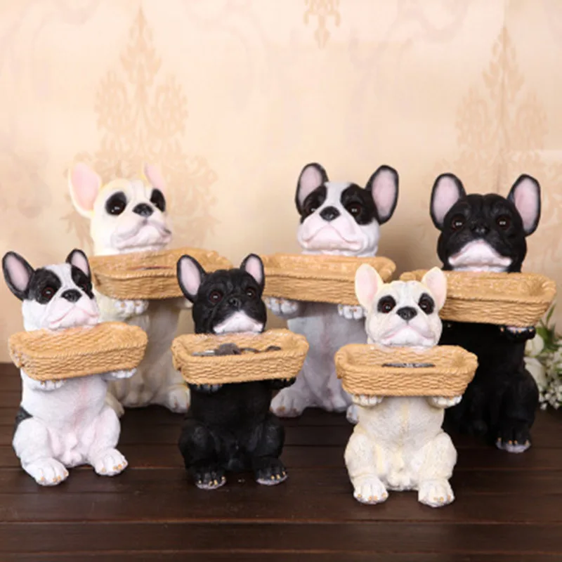 

Creative Simulation Animal 1/1 Dog Canis Familia FRENCH BULLDOG Resin Home Decor Storage Dolls Action Figure Model Toy BOX D404