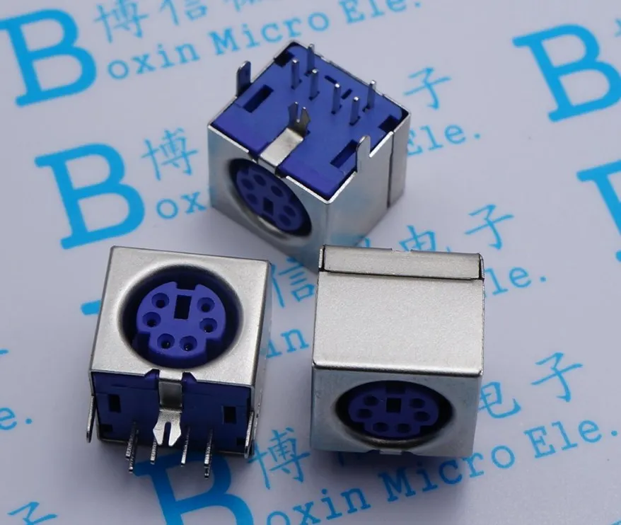 

5PCS/LOT PS2 socket 6P purple health disk block keyboard and mouse socket PS-2 interface S terminal