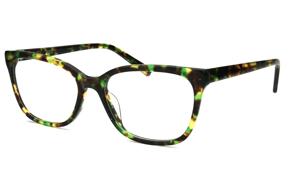 Стильный черный оправе кошачий глаз оправ для Для женщин дизайнер рецепт оправы дамы ацетат очки брендов - Цвет оправы: GREEN