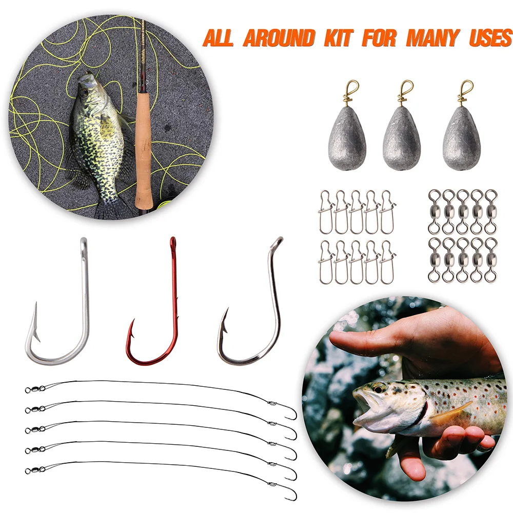 Гиена 157 шт. рыболовные снасти набор морской Bucktail Джиг Sabiki установок Minnow приманки