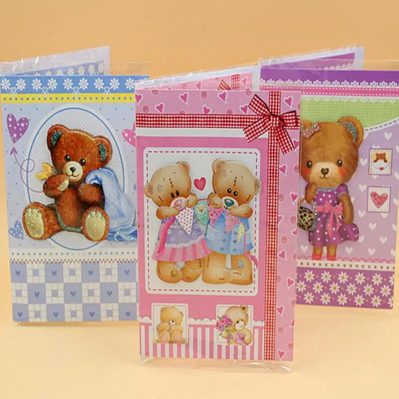 

10pcs/lot New High-end Happy Birthday Music Greeting Card Creative Pattern Exquisite Cartoon Blessing Card Send Friends