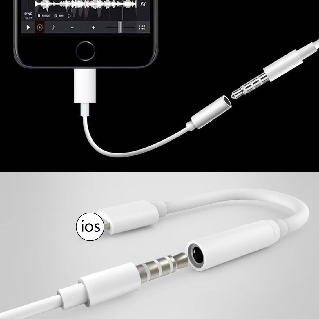 Beste Nieuwste 3.5mm Headphone Jack Adapter Voor Lightning Audio Converter IOS12 Ondersteuning Gesprekken Spelen Muziek voor iPhone 7 8 8X iPhone XS Max
