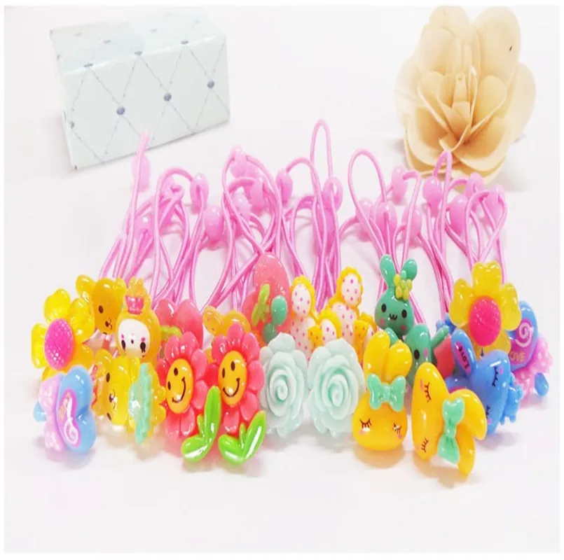 

Lovely personality sweet girl elastic hair bands rubber band accessories for girls hair ties rope Ponytail Holder 5pcs/lot