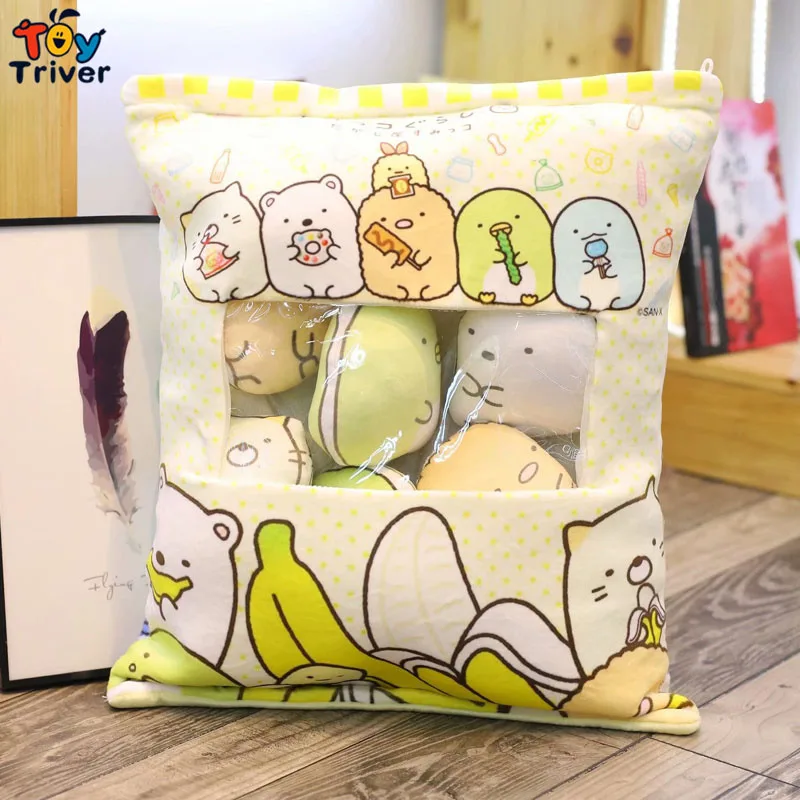 Японская анимация Одна сумка San x Sumikko Gurashi уголок биологическая плюшевая игрушка мягкая подушка креативный подарок на день рождения Рождество - Цвет: yellow