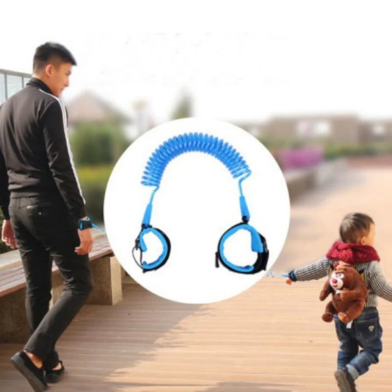 1.5-2.5m Kids Safety Harness Adjustable Children Leash Anti-lost Wrist Link Traction Rope Baby Walker Wristband