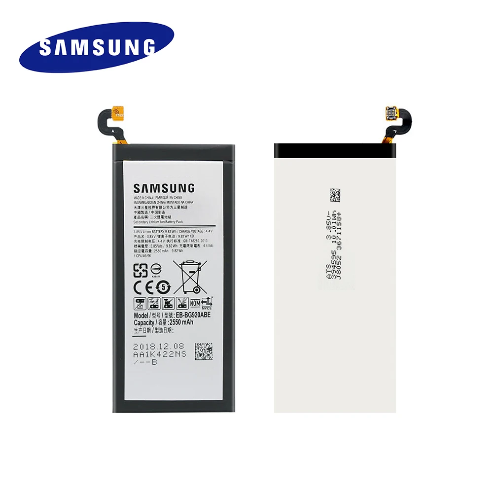EB-BG920ABE, Сменный аккумулятор для samsung Galaxy S6 SM-G920, Аккумулятор akku+ номер отслеживания+ 8 в 1, инструмент, 2550 мА/ч