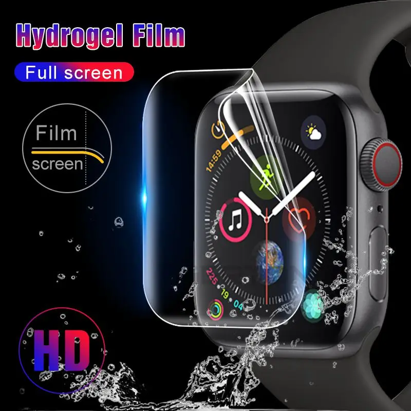 2PCS 9D Full Curved Soft Tempered Glass For Apple Watch 38 40 42 44mm Screen Protector on i Watch 4 5 6 SE Protective Glass Film phone protector