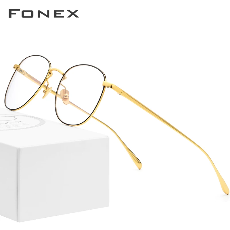 

Pure Titanium Glasses Frame Men Ultralight Retro Round Myopia Optical Prescription Eyeglasses Frames Women Retro Eyewear 883