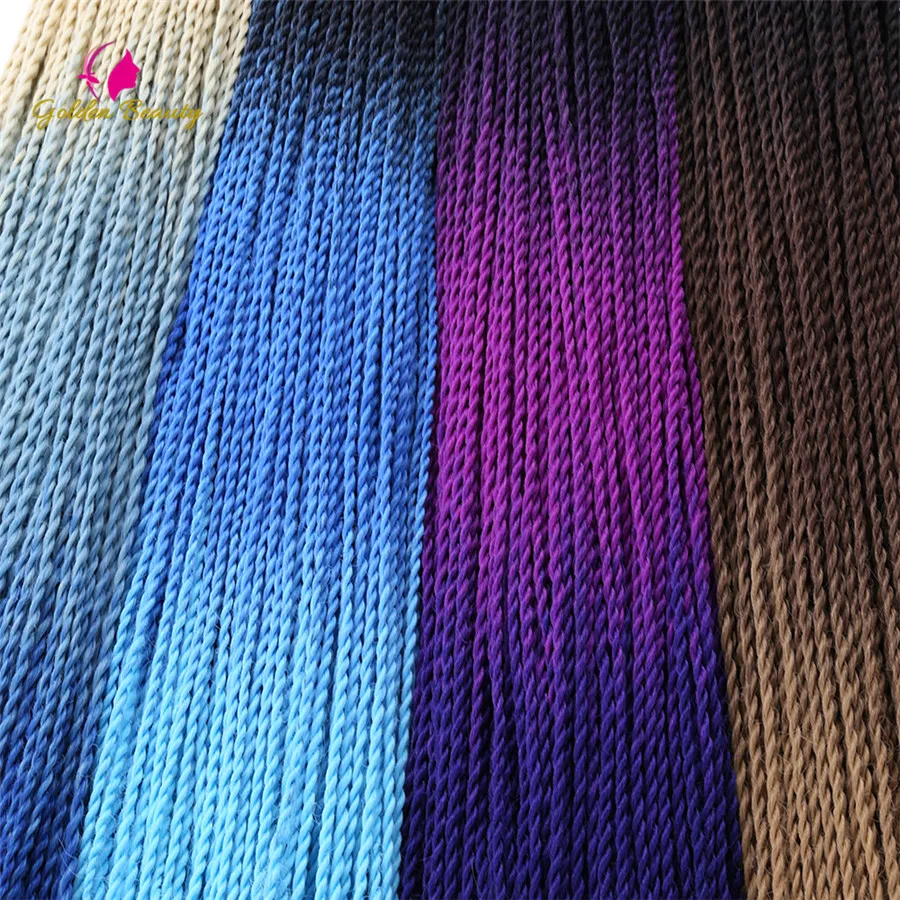 Золотистые красивые Сенегальские накрученные волосы синтетические крючком плетение волосы для наращивания для африканских женщин 24 дюйма(30 прядей