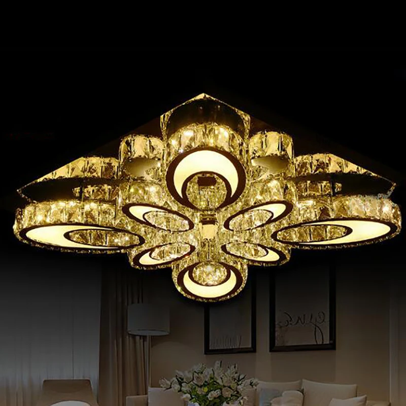 Jmmxiuz современный минимализм высокая яркость светодиодный прямоугольный кристалл потолочные светильники гостиная лампа потолочная лампа