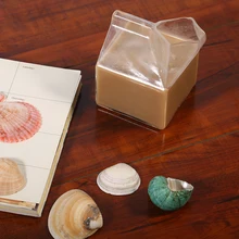 Уникальный американский стеклянная банка для молока кувшин для молока в виде молочной коробка стеклянная чашка для кофе стеклянная кружка для сока уникальный дизайн ручной работы ремесла