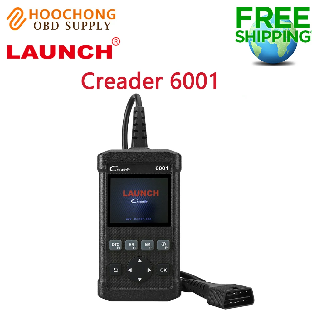 

Free shipping Launch CReader 6001 OBD2 Scan Tool Code Reader with Control of the on-Board System and Print data via PC