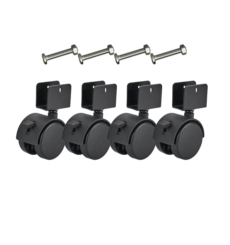 4Pcs/Lot Premintehdw 1.5" 2" Baby Crib Bed Splint Wheel Caster