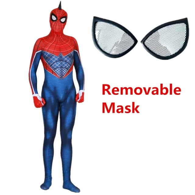 Removable Mask Костюм для косплея «Человек-паук», «Хобарт», «Коричневый Хоби», «Человек-паук», «зентай», «Человек-паук», «супергерой», костюм с глазами-пауком - Цвет: Removable Mask