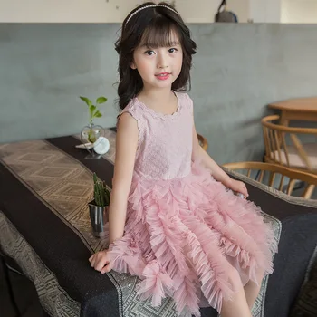 

Children Formal Clothes 3-8 Kid Fluffy Cake Smash Dress Girls Clothes For Christmas Halloween Birthday Costume Tutu Lace Outfits