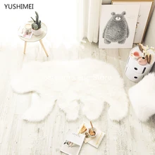 Полярный медведь лохматый длинношерстный ковер белые ковры из искусственного меха и коврики для гостиной теплые искусственные домашние декоративные ковры