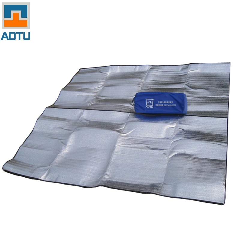 AOTU New 200*200cm Aluminum Backing Insulating Insulation Foam Camping