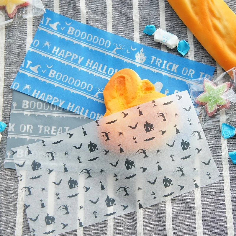 

4 Style halloween design for Soap wrapping also can be use as bake paper