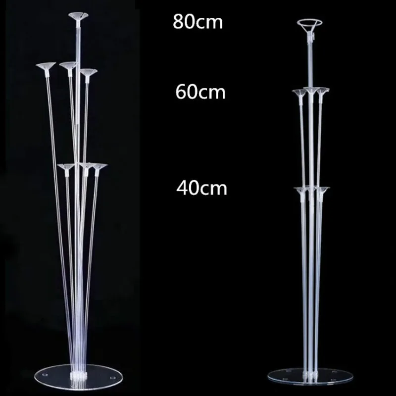 

7 Tubes Balloons Holder Table Column Stand Tree Swing Bracket Clear Ballons Stick Kids Birthday Party Wedding Decoration