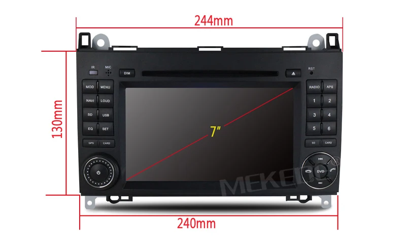 Sale HD 2din Car DVD GPS Head unit for Mercedes Benz B200 A B Class W169 W245 Viano Vito W639 Sprinter W906 3G Bluetooth Radio+MAP 7