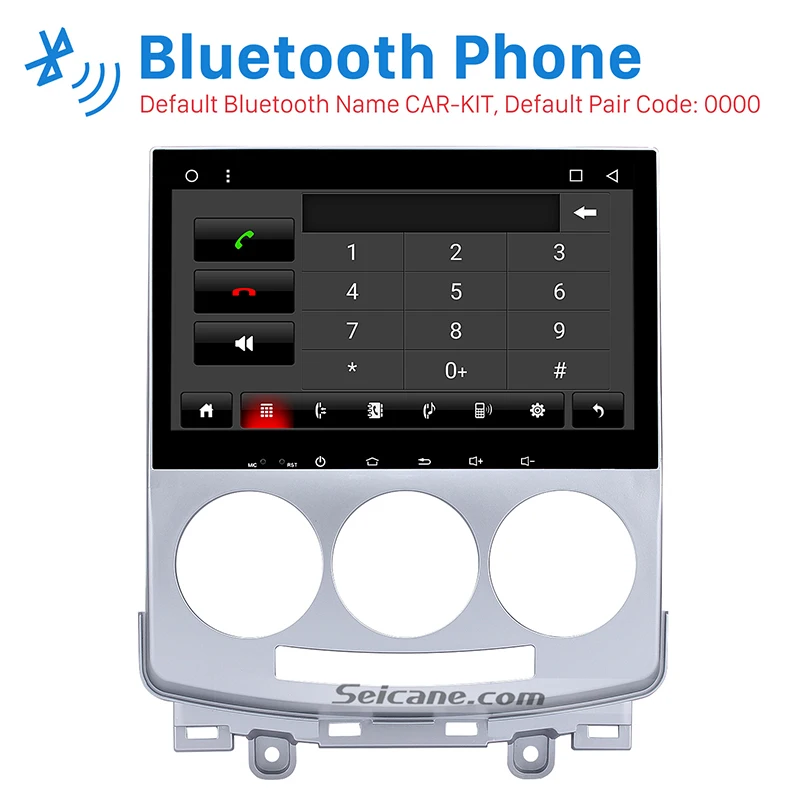 Discount Seicane Android 7.1 9 inch full Touchscreen Bluetooth Car Radio GPS Navigation for 2005-2010 Old Mazda 5 with 8 core 32G FM WIFI 1