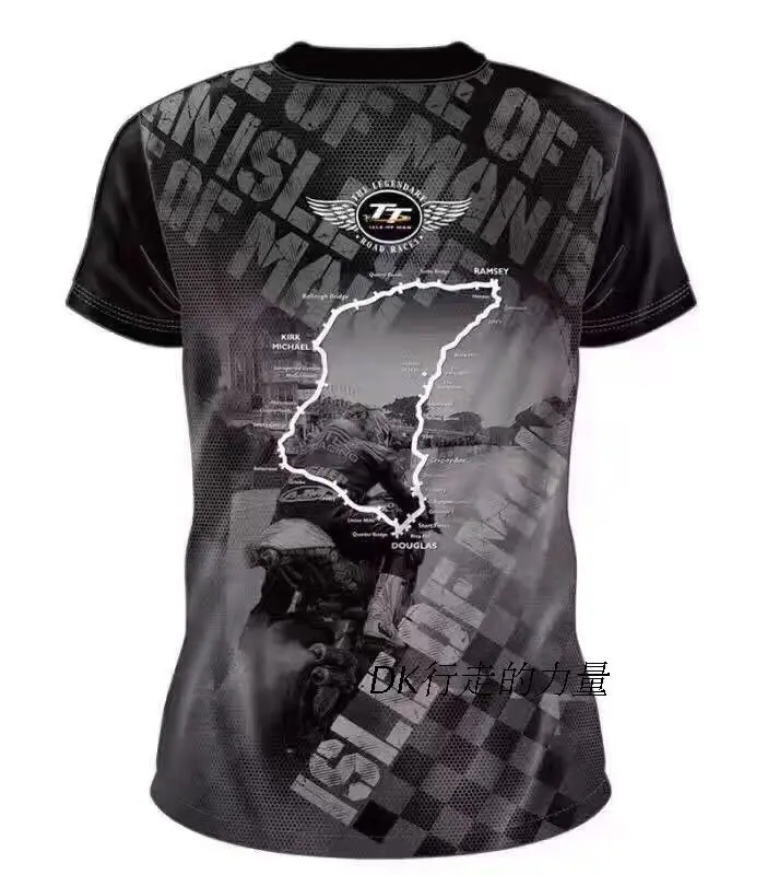 Дорожная гоночная футболка с ISLE OF MAN TT футболка для мотоцикла MX ATV Legends быстросохнущая серая футболка