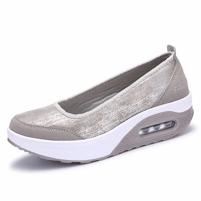 QIYHONG/Женская обувь на плоской платформе; женские мокасины; zapatos mujer; женские слипоны на платформе; женская обувь; повседневные Мокасины на плоской подошве - Цвет: Sand color 7667