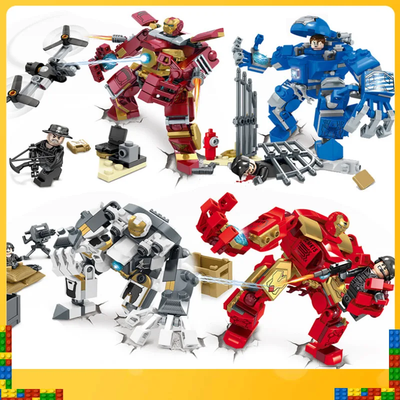 

Senbao SY869 Iron Man MK15 MK17 MK38 MK39 Anti-Hulk Mech Robot Building Blocks Avengers Marvel Gift Building Blocks DIY