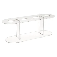 Горячая 1 шт. акриловая 4 отверстия двухслойная конусная стойка для мороженого