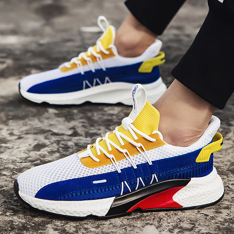

2019 Summer Mesh Sneakers Men Women Platform Casual Man Shoes Male Trainers Tenis Masculino Walking Sport Breathable Flats 1982