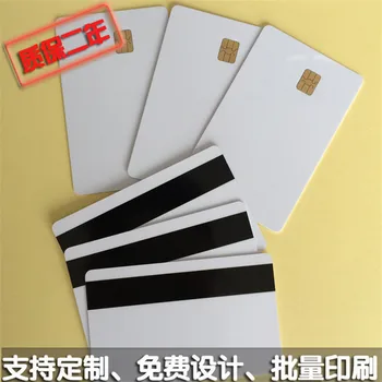 

2IN1 FM4442 chip high resistance magnetic stripe card composite coating white card printable