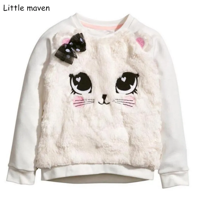 Little maven 2017 winter new baby girl brand clothes girls cat soft nap