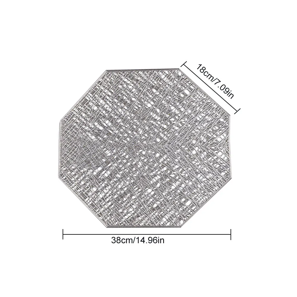 Восьмиугольные ажурные ПВХ салфетки термостойкие износостойкие Нескользящие моющиеся настольные коврики для украшения праздника