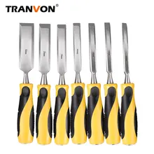 Tranvon столярное долото резиновой ручкой деревообрабатывающий инструмент резьба по дереву Ножи для основ ксилографии ручные инструменты DIY Инструменты
