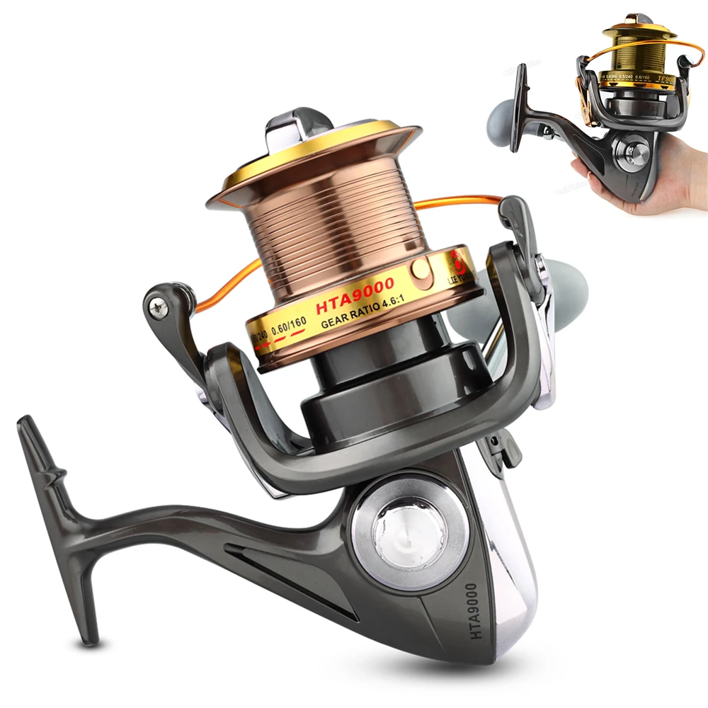 

9000 Series 12+1BB 4.6:1 Full Metal CNC Rocker Arms Fishing Reel Sea Fishing Long Shot Type Line Wheel for Ocean Rock Fshing