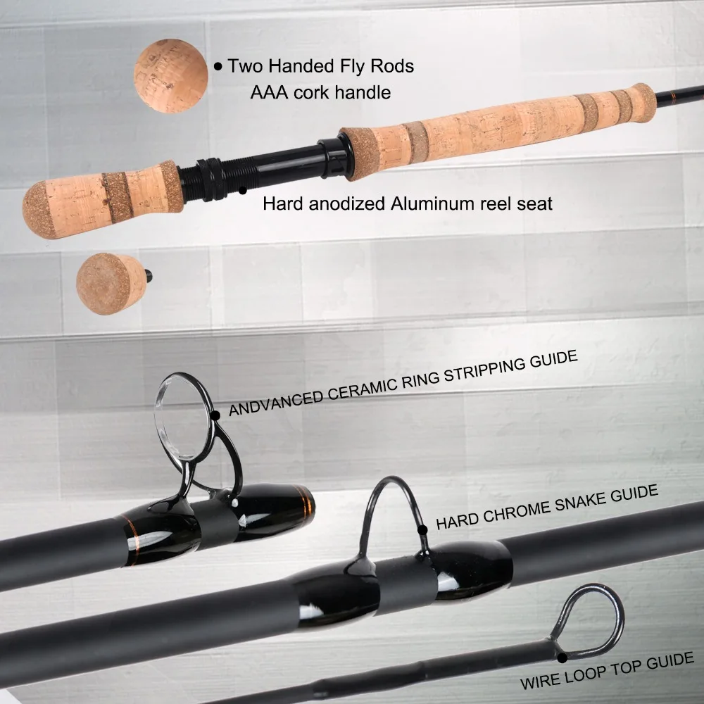 Maximumcatch Switch& Spey Fly Rod IM10 30T+ 40T углеродное волокно быстрое действие Fly Удочка с Cordura Rod Tube