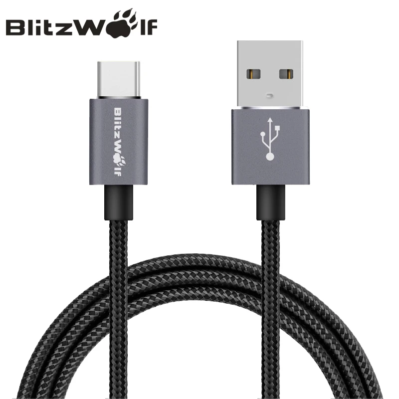 

BlitzWolf USB Type-C Cable 0.9m Fast Charging Cable Mobile Phone Data Cable For Xiaomi For Huawei For Macbook Type-C Device