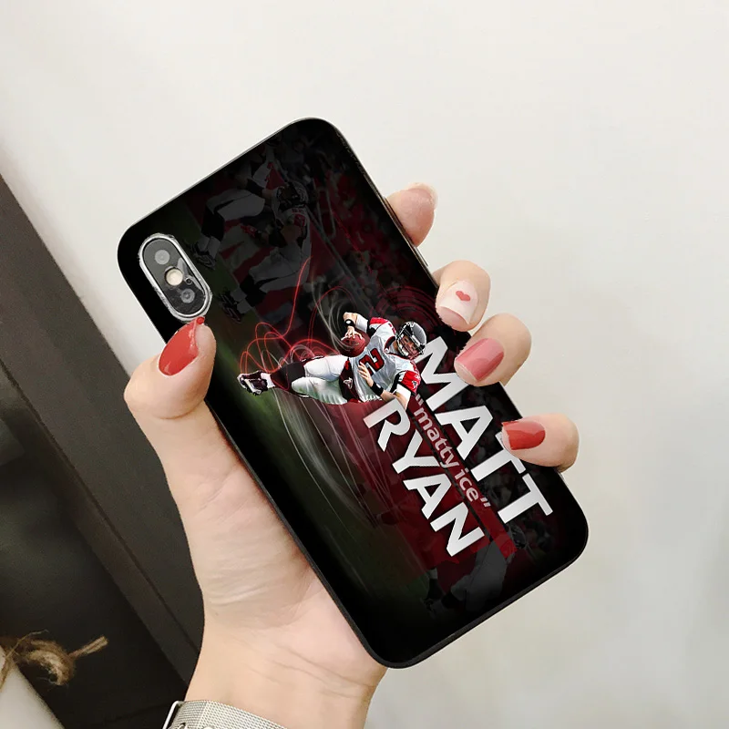 Yinuoda Atlanta Falcons чехол для телефона NFL Matt Ryan Iphone DIY рисунок мягкий TPU X XR XS MAX 7 8 plus 6 S 5s SE