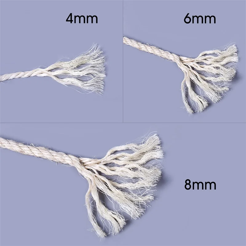 5M Natural Sisal Rope Durable 4/6/8mm DIY Making Desk Chair Legs Cat Scratching Post Toy Bingding Material For Cat Sharpen Claw 5M Natural Sisal Rope Durable 4/6/8mm DIY Making Desk Chair Legs Cat Scratching Post Toy Bingding Material For Cat Sharpen Claw
