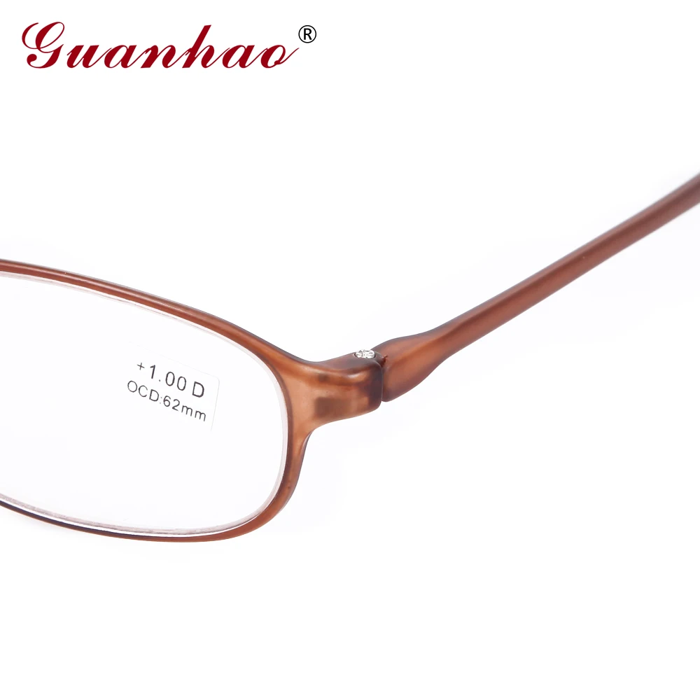 GUANHAO, женские ретро очки, ультралегкие тонкие очки для чтения, унисекс, оправа, мужские и женские очки, очки для дальнозоркости, 1,0 1,5